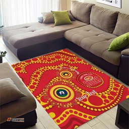 Suns NAIDOC Week 2026 Personalised Area Rug 50 Years of Deadly Aboriginal Art LT14