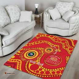 Suns NAIDOC Week 2026 Personalised Area Rug 50 Years of Deadly Aboriginal Art LT14
