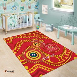 Suns NAIDOC Week 2026 Personalised Area Rug 50 Years of Deadly Aboriginal Art LT14