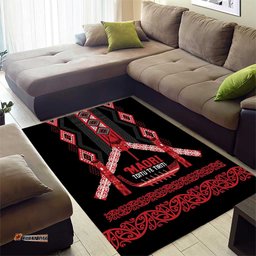 Toitu Te Tiriti Waitangi Area Rug Black Wharenui House LT9