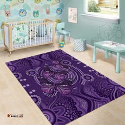 Purple Butterfly Spirit Area Rug Australian Epilepsy Awareness LT9
