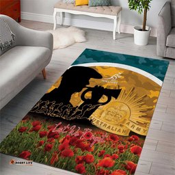 Wallabies ANZAC Day Area Rug Last Post Poppy Lest We Forget LT14