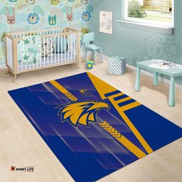 West Coast Eagles Area Rug Modern Geometric Sports Graphic Style TS04