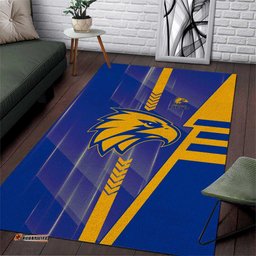 West Coast Eagles Area Rug Modern Geometric Sports Graphic Style TS04