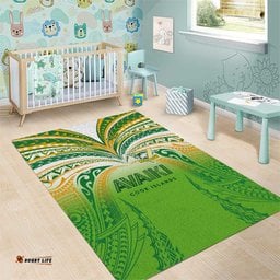 Cook Islands Rugby League Area Rug Avaiki Tatau Tribal Motifs White Color LT03