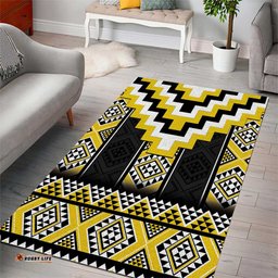 Yellow Taniko Aotearoa Area Rug Niho Taniwha Mix Poutama LT14