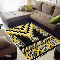 Yellow Taniko Aotearoa Area Rug Niho Taniwha Mix Poutama LT14