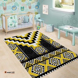 Yellow Taniko Aotearoa Area Rug Niho Taniwha Mix Poutama LT14