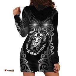 Aotearoa Toitu Te Tiriti Hoodie Dress Ka Mua Ka Muri LT05