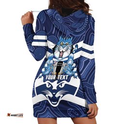 AFL Cats Football Personalised Hoodie Dress Final Geelong Premiers Trophy Aboriginal LT14
