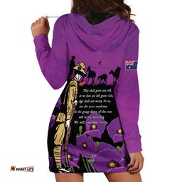 ANZAC Soldier and War Animals Hoodie Dress We Will Remember Them LT15