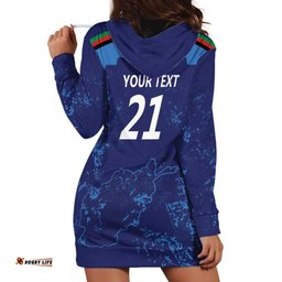 Afghan Atalans Cricket Custom Hoodie Dress Afghanistan Map with Sporty Style LT9