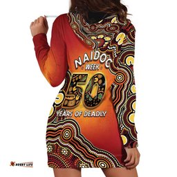 Australia Indigenous NAIDOC Week 2026 Hoodie Dress 50 Years Of Deadly LT05