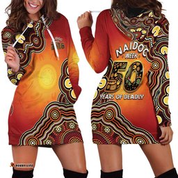 Australia Indigenous NAIDOC Week 2026 Hoodie Dress 50 Years Of Deadly LT05