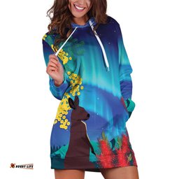 Australia Northern Lights Scenery Hoodie Dress LT7