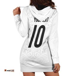 Custom New Zealand Football Hoodie Dress The Whites-Sporty T90 Style LT03