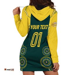 Custom Australia Cricket Hoodie Dress Aussies Champions LT01