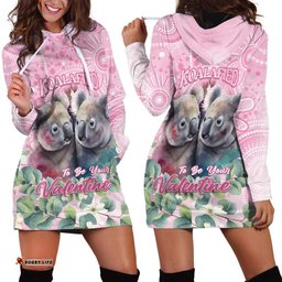 Australia Koala Valentine's Day Hoodie Dress Koalified To Be Your Valentine LT14