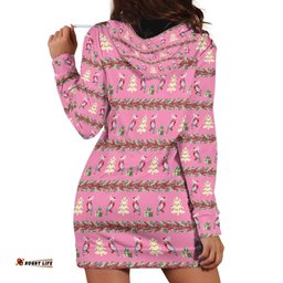 Australia Pink Galah Christmas Hoodie Dress Eolophus Roseicapilla Bottlebrush Seamless LT14