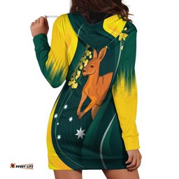 Australia Day Hoodie Dress Kangaroo National Color LT7