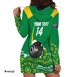Custom Bowls Australia Hoodie Dress Aussie Kangaroo Aboriginal Art LT14