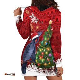 Australia Palm Cockatoo Christmas Hoodie Dress Goliath Cockatoo Santa Merry Chrissie LT14