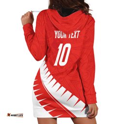 Custom New Zealand Cricket Hoodie Dress Kiwi Birds Haka Dance Red Fern Sporty Style LT03