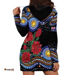 Australia New South Wales Waratahs Hoodie Dress Aboriginal Dot Art LT9