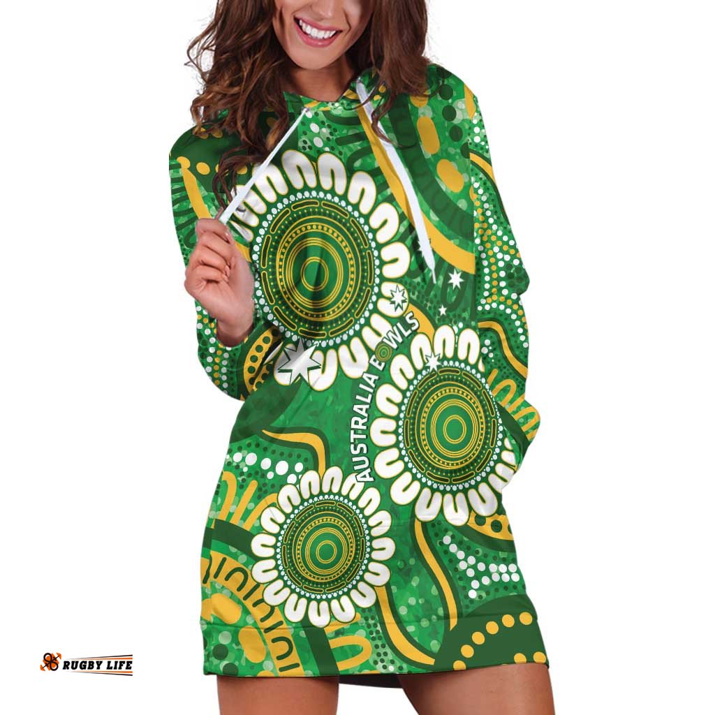 Bowls Australia Custom Hoodie Dress Aboriginal Art National Color LT14