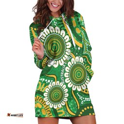 Bowls Australia Custom Hoodie Dress Aboriginal Art National Color LT14