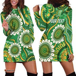 Bowls Australia Custom Hoodie Dress Aboriginal Art National Color LT14