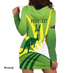 Custom Australia Cricket Hoodie Dress Go Champions Aussies LT14