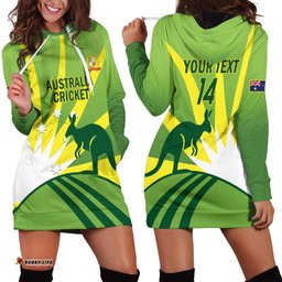 Custom Australia Cricket Hoodie Dress Go Champions Aussies LT14