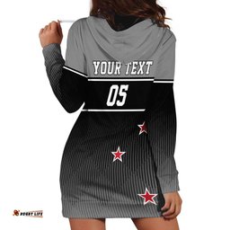 Custom New Zealand Cricket Hoodie Dress Black Cap Unbeatable LT05