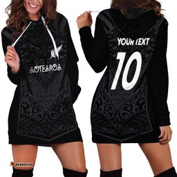 Custom Aotearoa Rugby Hoodie Dress The Blacks-Sporty T90 Style LT03