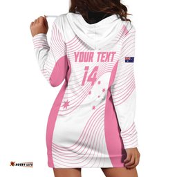 Custom Bowls Australia Breast Cancer Hoodie Dress Pink Ribbon Curve Sporty LT14
