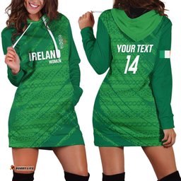 Custom Ireland Cricket Hoodie Dress Irish Celtic Knot - National Color LT14