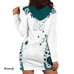 Custom Australia Rugby 2026 Hoodie Dress Go Wallabies Aboriginal Pattern White Version LT05