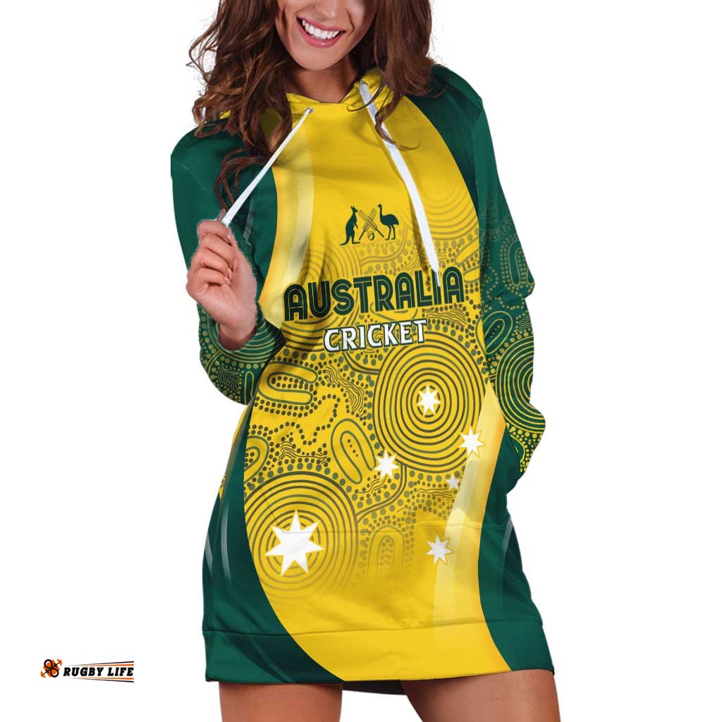 Australia Cricket Custom Indigenous Hoodie Dress Aboriginal Arts GO Aussie LT7
