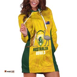 Custom Bowls Australia Hoodie Dress Marble National Color LT14