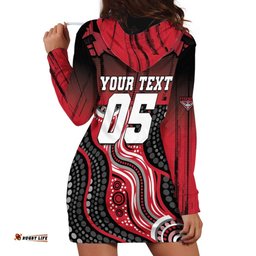 Custom Essendon Go Bombers Hoodie Dress Don The Sash DT05