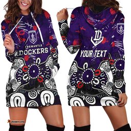 Personalized Fremantle Dockers Hoodie Dress Aboriginal Dot Painting Graffiti Style TS04