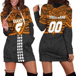 Personalized GWS Giants Hoodie Dress Polynesian Tribal Pattern Heritage Football TS04