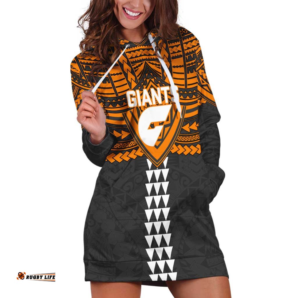 Personalized GWS Giants Hoodie Dress Polynesian Tribal Pattern Heritage Football TS04
