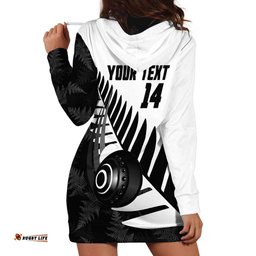 New Zealand Lawn Bowls Custom Hoodie Dress Aotearoa Silver Fern LT14