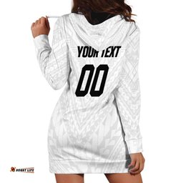 Custom Football New Zealand Hoodie Dress Aotearoa United White Version LT01