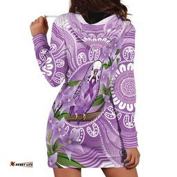 Epilepsy Awareness Budgerigar Australia Hoodie Dress Budgie Purple Ribbon Boronia Aboriginal LT14