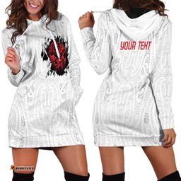 New Zealand Maori Heart Tribal Personalised Hoodie Dress Polynesian Patterns LT9