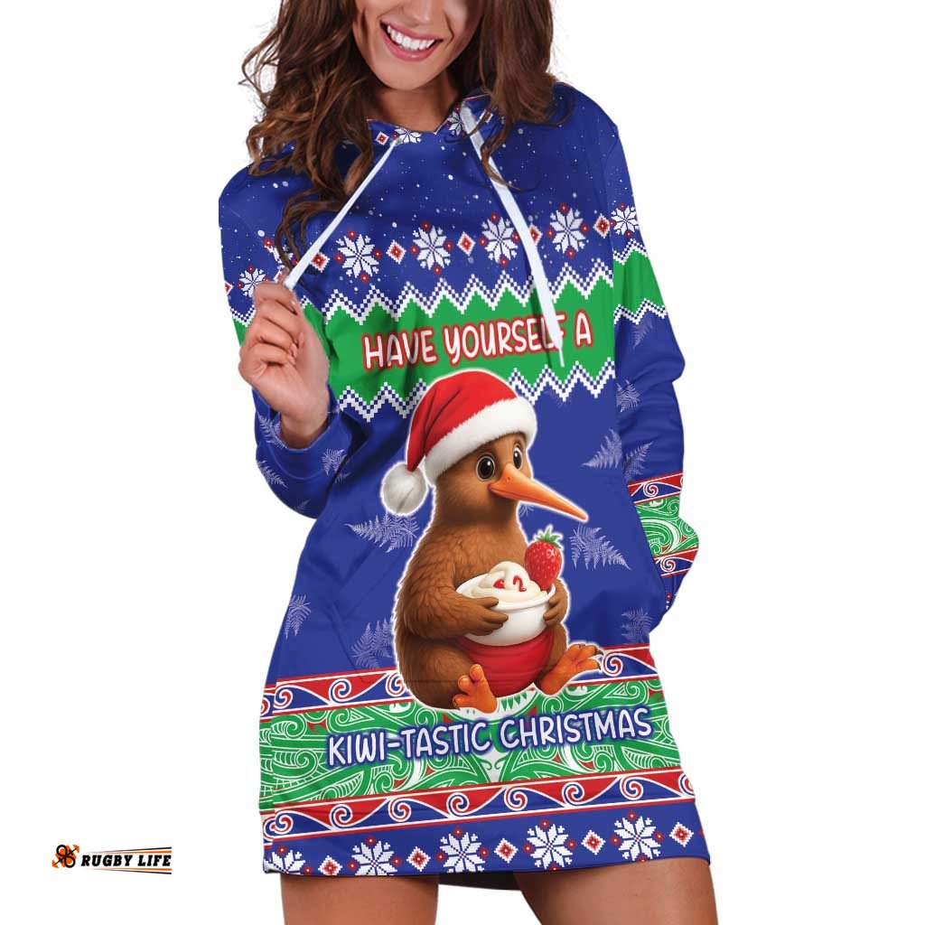 New Zealand Christmas Hoodie Dress Have Yourself A Kiwi-tastic Christmas LT05
