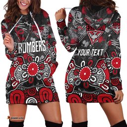 Personalized Essendon Bombers Hoodie Dress Aboriginal Dot Painting Graffiti Style TS04